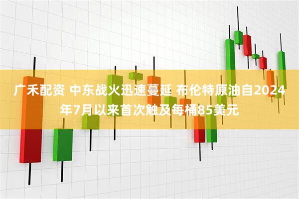 广禾配资 中东战火迅速蔓延 布伦特原油自2024年7月以来首次触及每桶85美元