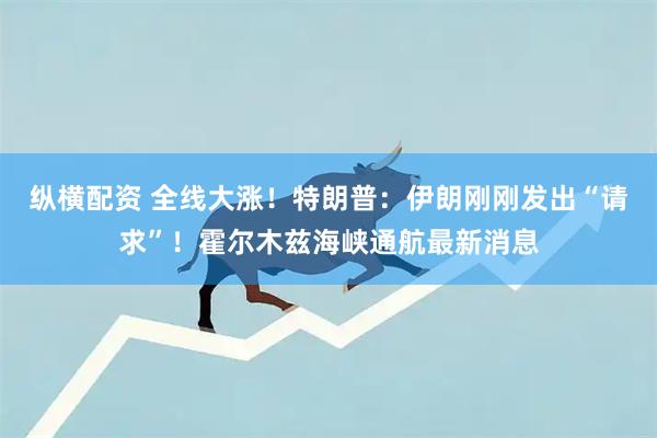 纵横配资 全线大涨！特朗普：伊朗刚刚发出“请求”！霍尔木兹海峡通航最新消息