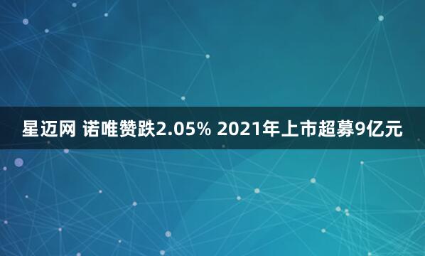 星迈网 诺唯赞跌2.05% 2021年上市超募9亿元