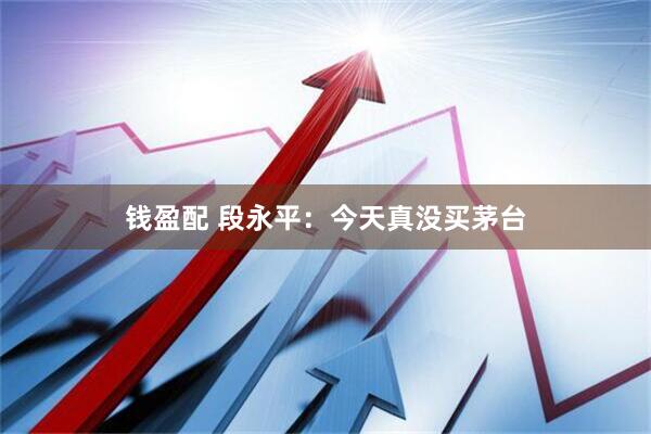 钱盈配 段永平：今天真没买茅台