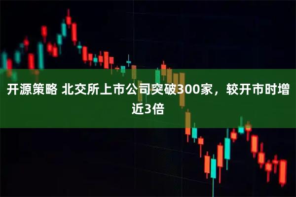 开源策略 北交所上市公司突破300家，较开市时增近3倍