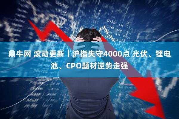 鼎牛网 滚动更新丨沪指失守4000点 光伏、锂电池、CPO题材逆势走强